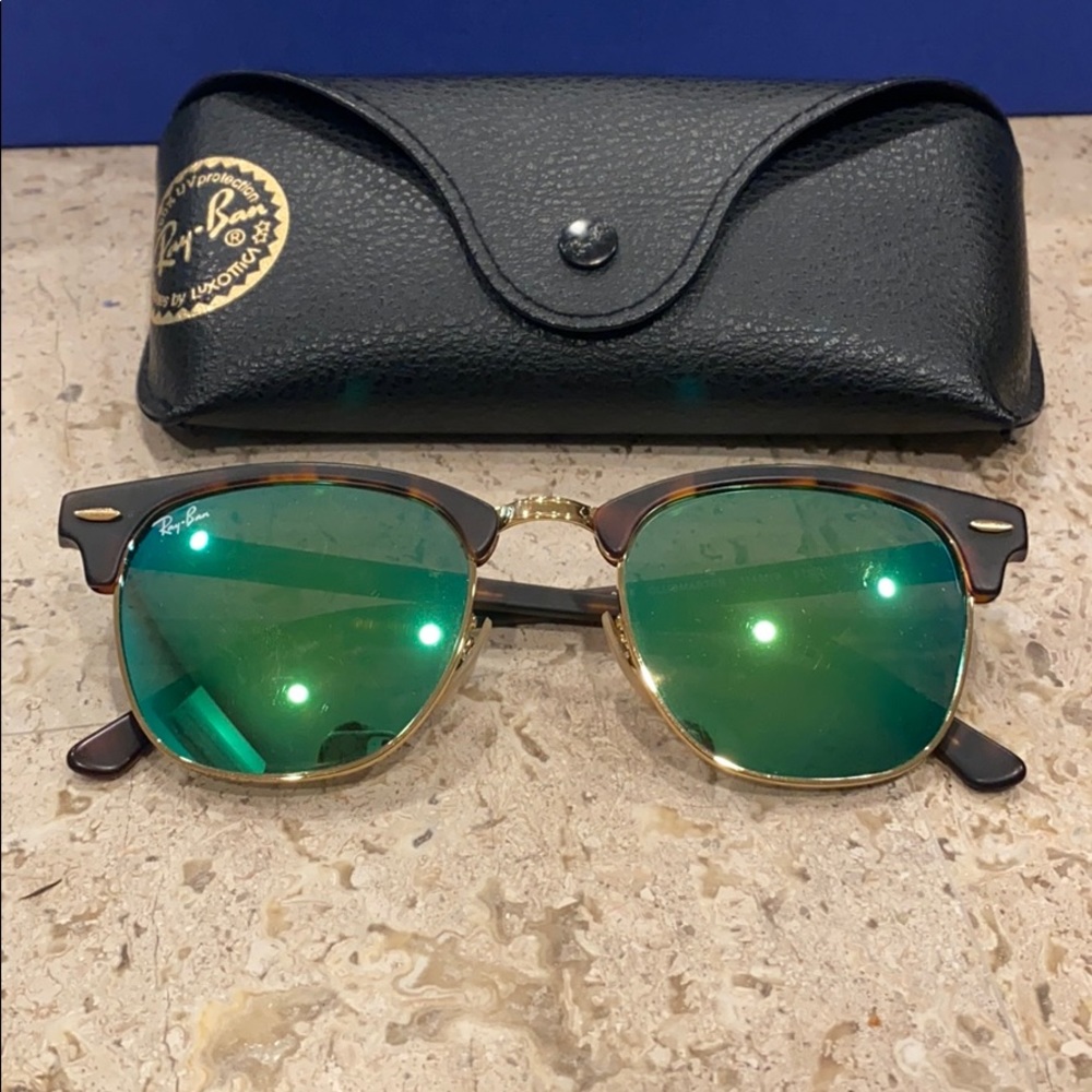 RayBan Tortise/Green Reflective Sunglasses